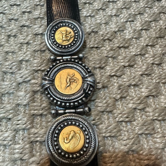 Brighton Museum Collection Black and Gold Women's Belt - Picture 3 of 6